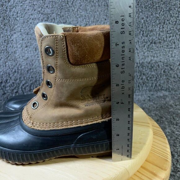 Sorel  Cheyanne II Duck Boots Mens Size 7 Waterproof Leather Suede Brown Black main image 6